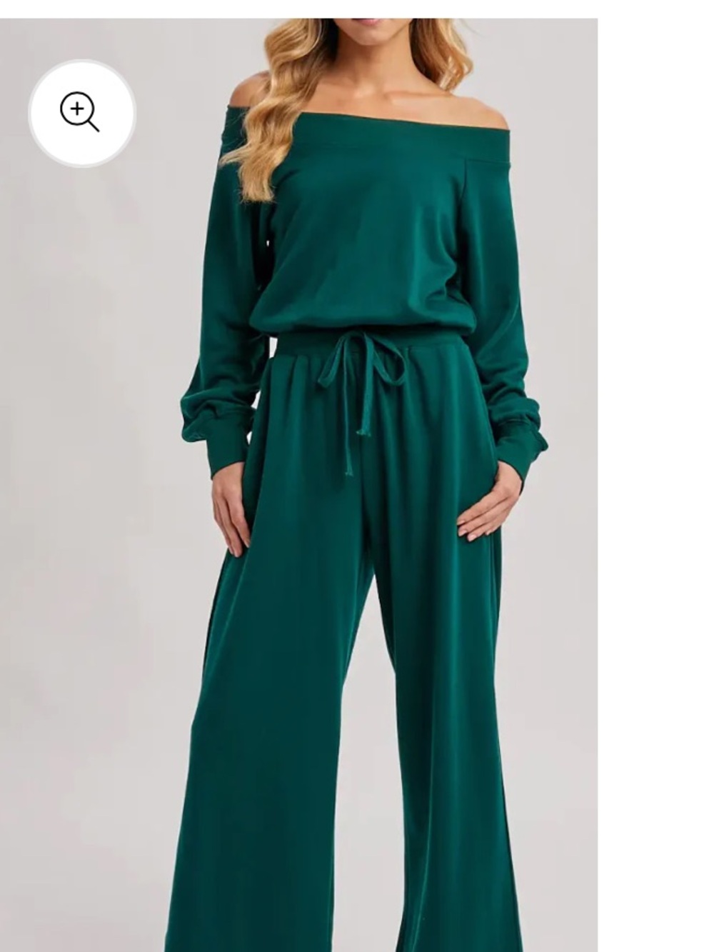 Long Sleeve Forest Green Knit Jumpsuit